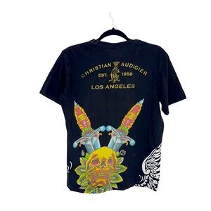CHRISTIAN AUDIGIER Black Graphic T-Shirt XXL